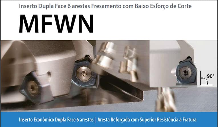 Kyocera MFWN - inserto dupla face de 6 arestas para fresamento